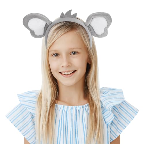HANABASS Cartoon-Ohr-Stirnband, hellgrau, Dschungel-Partyzubehör, kreativer Haarverschluss, schöner Haarreifen, Party-Haarband für Erwachsene und Kinder HANABASS Cartoon-Ohr-Stirnband, hellgrau, Dschungel-Partyzubehör, kreativer Haarverschluss, schöner Haarreifen, Party-Haarband für Erwachsene und Kinder von HANABASS