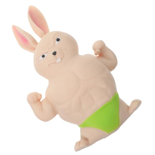 HANABASS Cartoon Squeeze Muskelhase Stressabbau Fidget Toy Elastisch Dekompressionsspielzeug für Erwachsene Partyspaß von HANABASS