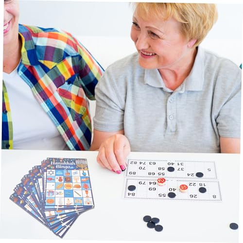 HANABASS Chanukka Bingo Spielkarten Spieler Karten Partyspiel Zubehör für Familien Geburtstag Büro Veranstaltung mit Langlebiger Leicht zu Reinigender Oberfläche und Sozialer HANABASS Chanukka Bingo Spielkarten Spieler Karten Partyspiel Zubehör für Familien Geburtstag Büro Veranstaltung mit Langlebiger Leicht zu Reinigender Oberfläche und Sozialer von HANABASS