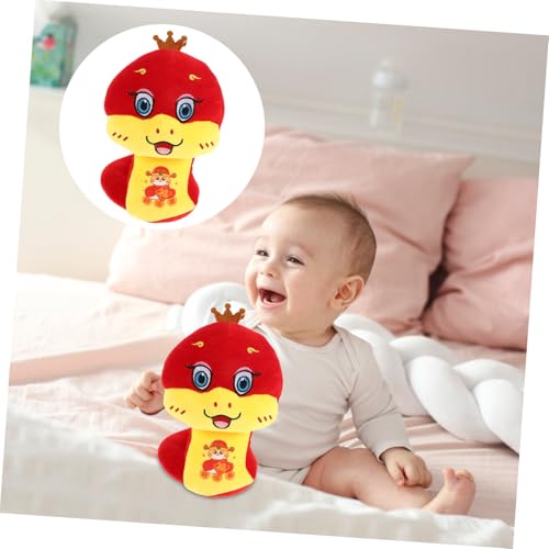 HANABASS Chinesisches Neujahr Schlange Plüschtier Kuscheltier Glücksbringer Stofftier aus Weichem Plüsch Sammlerobjekt und Geschenkidee für Familie und Freunde Dekoratives Lunar Year von HANABASS