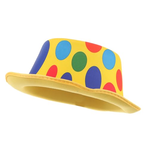HANABASS Clownhut aus Hochwertigem Vliesstoff Langlebiger und Bequemer Bühnenhut für Kostümpartys Fasching und Karneval für Clown Kostüm und Cosplay Accessoire HANABASS Clownhut aus Hochwertigem Vliesstoff Langlebiger und Bequemer Bühnenhut für Kostümpartys Fasching und Karneval für Clown Kostüm und Cosplay Accessoire von HANABASS