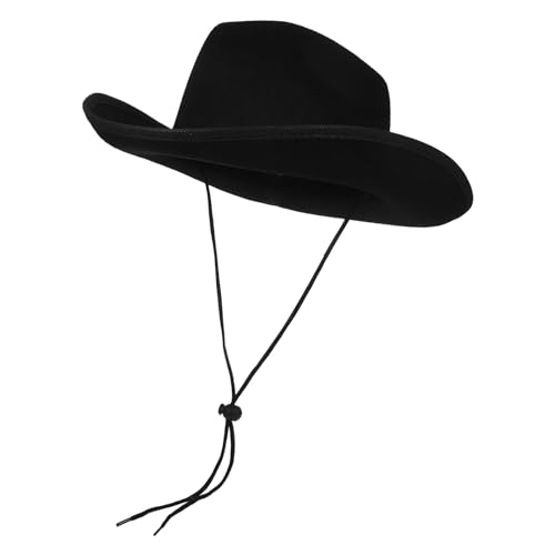 HANABASS Cowboyhut aus Filz für Partys Einstellbarer Westernhut für Damen und Herren Perfektes Kostümzubehör für Verschiedene Anlässe Strapazierfähig und von HANABASS