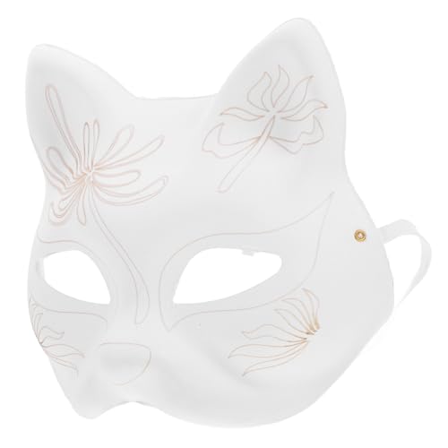 HANABASS DIY Katzenmaske aus Pappe Unbemalte Maske für Cosplay und Kostümpartys Leichte und Bequeme Papiermaske für Kreative Gestaltung und Verschiedene Anlässe HANABASS DIY Katzenmaske aus Pappe Unbemalte Maske für Cosplay und Kostümpartys Leichte und Bequeme Papiermaske für Kreative Gestaltung und Verschiedene Anlässe von HANABASS