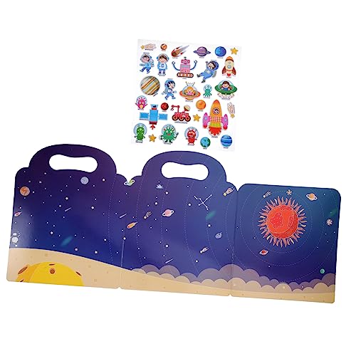 HANABASS DIY Stickerbuch für Pädagogisches mit Lustigen Aufklebern Tragbar für Vorschule und Kindergarten Kreatives Lernspielzeug für Kleinkinder von HANABASS