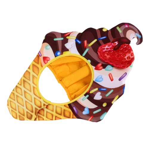 HANABASS Dekorativer Eiscreme Hut Headwear Partykostüm Lustige Food Cosplay Kopfbedeckung Wiederverwendbar Für Erwachsene Karneval Halloween von HANABASS