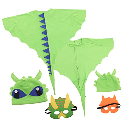 HANABASS Dinosaurierkostüm mit Umhang und Maske Bequemes Halloween Cosplay Kostüm für Jahre Outfit für Kostümpartys Geburtstage Fasching und Aufführungen von HANABASS