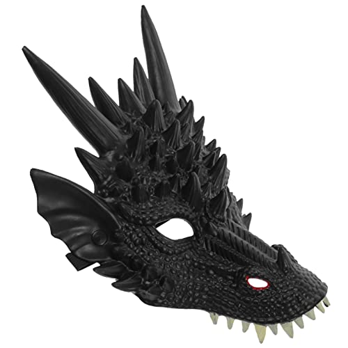 HANABASS Drachenmaske Cosplay Vollgesichtsmaske Tierkopfmasken Party Halloween Karneval Kostüm für Erwachsene und Festliche Verkleidung Zubehör von HANABASS