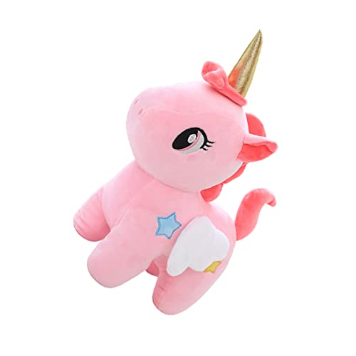 HANABASS Einhorn-Puppe einhornkissen Unicorn Toy süßer Plüsch Einhorn kuscheltiere Plüsch Stofftier gefüllte Plüschpuppe Krabbe Plüschpuppe Plüsch- -Puppe Kristallweicher Samt Rosa von HANABASS