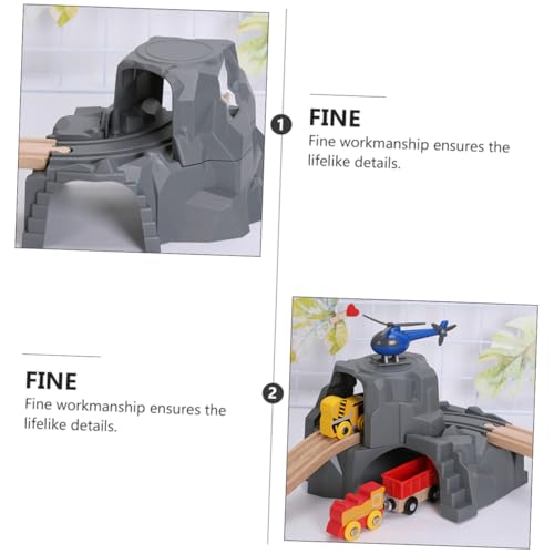HANABASS Eisenbahn tunnelmodell aus Kunststoff Realistisches Höhlen Tunnelszenen Leichtes DIY Zubehör für Detailreiche Nachbildung für Spielzeugeisenbahn von HANABASS