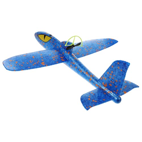HANABASS Elektrischer Handwurf fluggleiter aus Schaum Leichter und Flexibler Flugzeugspielzeug für Einfach Zusammenbaubar für Outdoor Spiele und Familienaktivitäten Blau von HANABASS