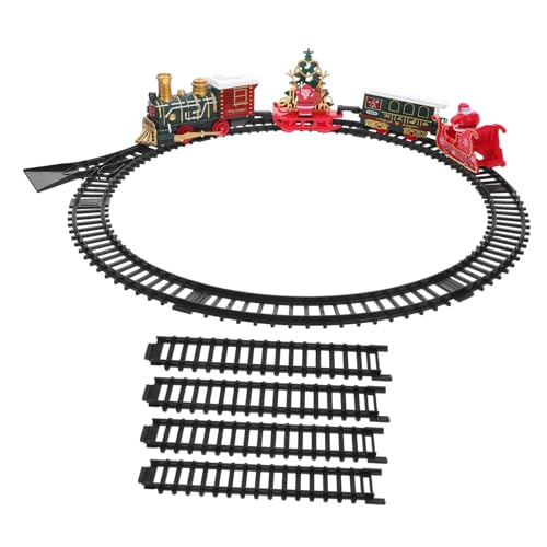 HANABASS Elektrischer Weihnachtszug mit Licht und Musik Batteriebetriebenes mit Schienen Festliche Dekoration für Nostalgisches Modell für Weihnachtsbaum und Familienfeiern HANABASS Elektrischer Weihnachtszug mit Licht und Musik Batteriebetriebenes mit Schienen Festliche Dekoration für Nostalgisches Modell für Weihnachtsbaum und Familienfeiern von HANABASS