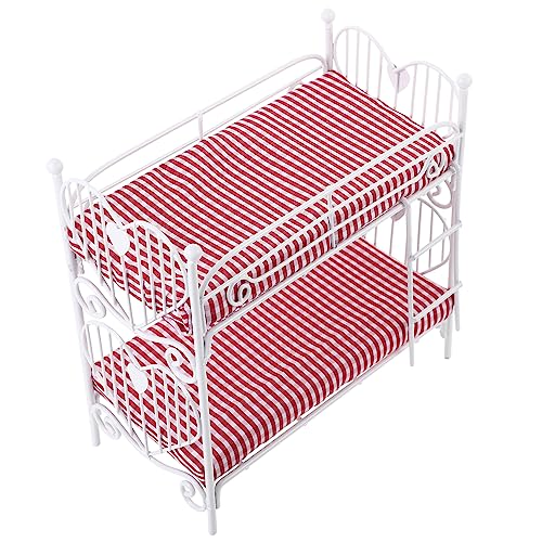 HANABASS Etagenbett Etagenbetten Puppe Mini Bett Mini Etagenbett Modell Miniatur Puppe Etagenbett Mini Etagenbett Bett Puppe Mini Modelle Mini Bett Puppenhaus Miniatur von HANABASS