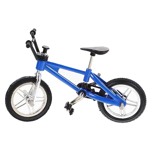 HANABASS Fahrrad Modell Aus Realistisches Puppenhaus Zubehör Für Mikroszenen Dekoration Und Foto Requisiten Blauer Farbton Langlebig Und Exquisit Verarbeitet von HANABASS