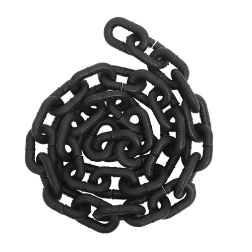 HANABASS Fake Chain Leash für Halloween Realistische Kunststoffkette für Dekorationen Lustiges Cosplay für Kleine und Große von HANABASS