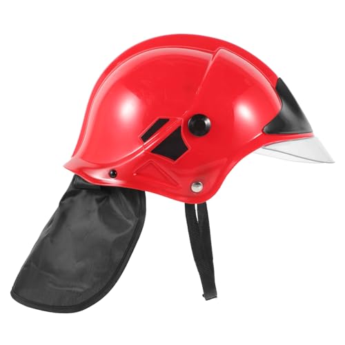 HANABASS Feuerwehrmann Hut Cosplay Helm Robuster und Leichter Feuerwehrhelm für Partys Rot als Kostümzubehör für Erwachsene für Mottopartys und Rollenspiele von HANABASS