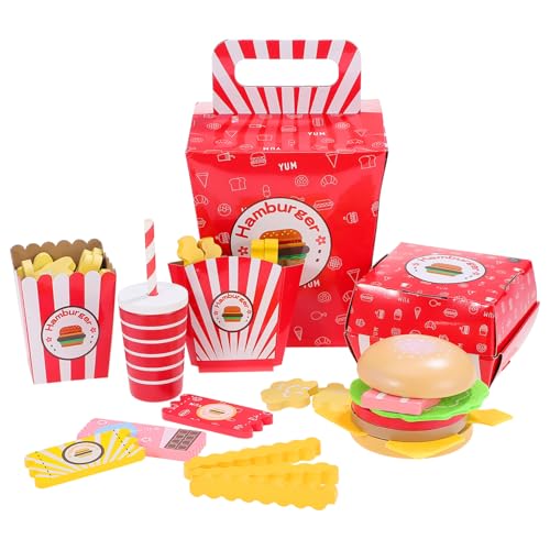 HANABASS Food Toy Set Spielküche Fast Food Burger Pommes Simulation Kinderküche Spielset für Rollenspiele und Eltern Junge Mädchen Interaktion HANABASS Food Toy Set Spielküche Fast Food Burger Pommes Simulation Kinderküche Spielset für Rollenspiele und Eltern Junge Mädchen Interaktion von HANABASS