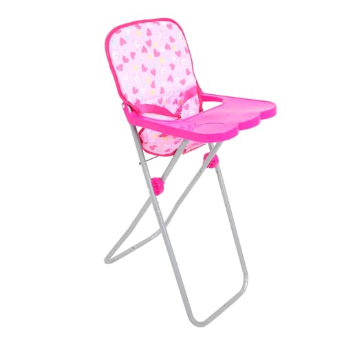 HANABASS Für Esszimmerstühle Puppenhochstuhl -hochstuhl Möbel Spielzeughochstuhl Für Puppen Puppenstuhl Bewegliches Hochstuhlmodell Partyspiele Hochstuhl Stoff Rosa von HANABASS