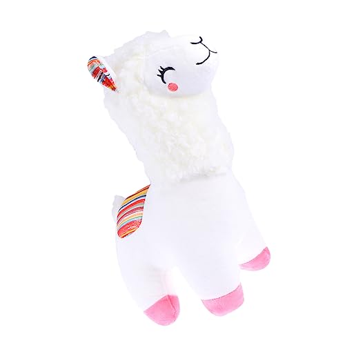HANABASS Gefüllte Alpaka-Puppe Alpaka -Puppe Alpaka-schmuck Stofftierpuppe Plüschtier Weiß Baumwolle HANABASS Gefüllte Alpaka-Puppe Alpaka -Puppe Alpaka-schmuck Stofftierpuppe Plüschtier Weiß Baumwolle von HANABASS