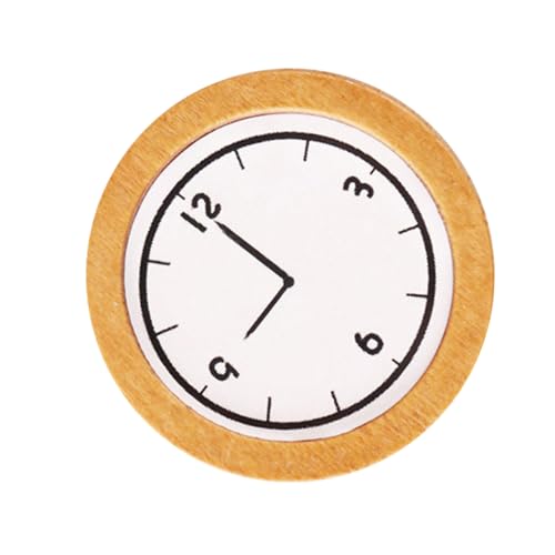 HANABASS Gelbesuhrmodell Wanduhr Miniatur Mini-Hausschmuck Weihnachtsdekoration Uhrdekoration Mini-Hausuhr-Schmuck Puppenhausdekoration Spielzeuguhr hölzern Yellow HANABASS Gelbesuhrmodell Wanduhr Miniatur Mini-Hausschmuck Weihnachtsdekoration Uhrdekoration Mini-Hausuhr-Schmuck Puppenhausdekoration Spielzeuguhr hölzern Yellow von HANABASS