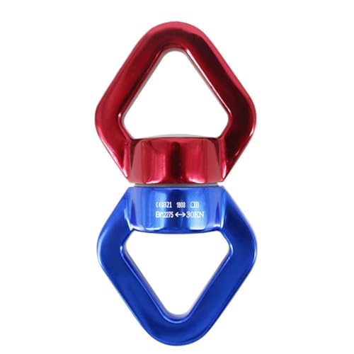 HANABASS Gimbal Ring Drehverbindung Universeller Rotationsanschluss für Yoga Zubehör Aluminium Magnesium Verbindung Rot Blau für Hängesessel Schaukeln und Mehr von HANABASS