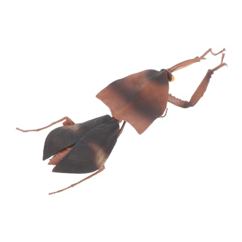 HANABASS Gottesanbeterin-Modell Simulation Gottesanbeterin Ornament Mantis-Modell Gespenstschrecke Modell Wildinsekten Mantis Garden Decor Lebensartiges Betenmantis PVC Dark Brown von HANABASS