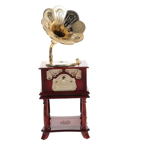 HANABASS Grammophon Spieluhr Retro Tischdekoration Antike Schreibtischdekoration Klassische Schreibtischdekoration Retro Schreibtischdekoration Klassische Tischdekoration Metall HANABASS Grammophon Spieluhr Retro Tischdekoration Antike Schreibtischdekoration Klassische Schreibtischdekoration Retro Schreibtischdekoration Klassische Tischdekoration Metall von HANABASS