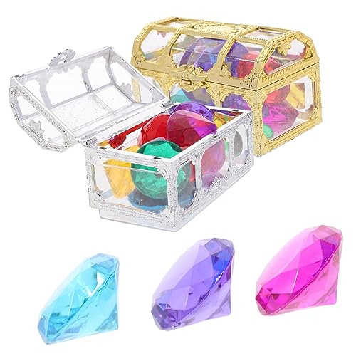 HANABASS Großes Teiliges Kunststoff Diamanten Schmuckdekorationen Funkelnde Pool Tauchjuwelen Vielseitige Tischdeko für Schatzsuche und DIY HANABASS Großes Teiliges Kunststoff Diamanten Schmuckdekorationen Funkelnde Pool Tauchjuwelen Vielseitige Tischdeko für Schatzsuche und DIY von HANABASS