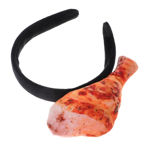 HANABASS Hähnchenschenkel Stirnband für Partys Lustige Kopfbedeckung für Thanksgiving und Cosplay Bequemes und Kuscheliges Haarschmuck Accessoire für Fotoautomaten und Festliche Anlässe von HANABASS