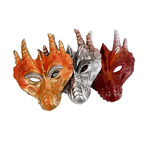HANABASS Halloween Drachenmaske aus Silbernem PU Schaumstoff Komfortabel Langlebig für Maskerade Cosplay Kostümpartys Karneval und Halloween Partys Geeignet HANABASS Halloween Drachenmaske aus Silbernem PU Schaumstoff Komfortabel Langlebig für Maskerade Cosplay Kostümpartys Karneval und Halloween Partys Geeignet von HANABASS