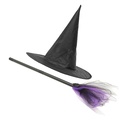 HANABASS Halloween Hexen Kostümset mit Abnehmbaren Besen und Hexenhut Teiliges Set für Cosplay und Partys Stilvolle Dekoration für Halloween Feiern HANABASS Halloween Hexen Kostümset mit Abnehmbaren Besen und Hexenhut Teiliges Set für Cosplay und Partys Stilvolle Dekoration für Halloween Feiern von HANABASS