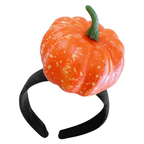 HANABASS Halloween Kürbis Haarreifen aus Resin und Atmungsaktiv Bequem Langlebig Leuchtende Farben Vielseitiges Party Accessoire für Halloween Kostüm und Cosplay Damen Stirnband von HANABASS