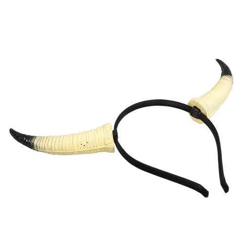 HANABASS Halloween Stirnband mit Weißen Schafhörnern Leichtes Cosplay Haarband für Erwachsene Bequemes Party Accessoire für Kostümfest und Festival von HANABASS