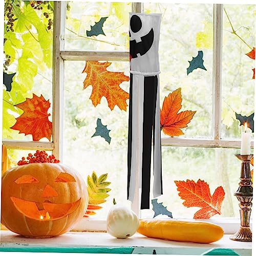 HANABASS Halloween Windsack Geist Windsock aus Strapazierfähigem Hängende Outdoor Deko für Garten Fenster Tür Gruselige Halloween Party Dekoration von HANABASS