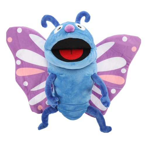 HANABASS Handpuppe Schmetterling Plüsch Kuscheltier Interaktives Rollenspiel Früherziehungsspielzeug für Erwachsene Leicht Sanft für Puppentheater und Geschichtenerzählen von HANABASS