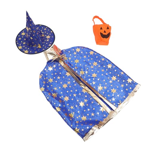 HANABASS Hexen Kostüm Halloween Umhang mit Verstellbarer Kapuze und Hut aus Hochwertigem Satin Kürbistasche Einstellbar und Bequem für Mädchen Cosplay und Party HANABASS Hexen Kostüm Halloween Umhang mit Verstellbarer Kapuze und Hut aus Hochwertigem Satin Kürbistasche Einstellbar und Bequem für Mädchen Cosplay und Party von HANABASS