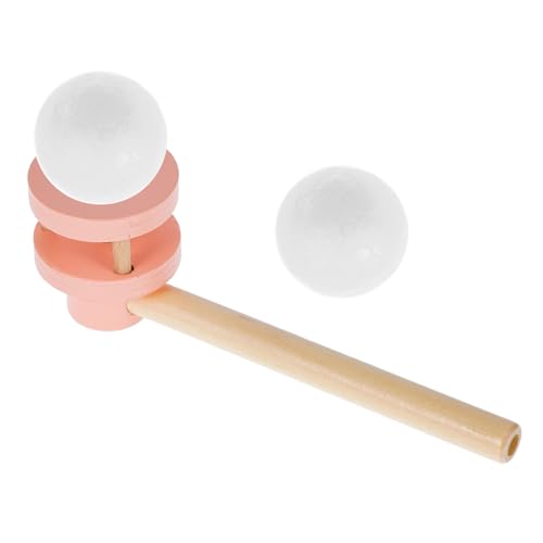 HANABASS Holz Ballspiel Blasball für Schwebendes Pädagogisches Balance und Atemtrainingsspielzeug für Jungen und Mädchen Fördert Eltern Junge Mädchen Kommunikation und Motorische von HANABASS