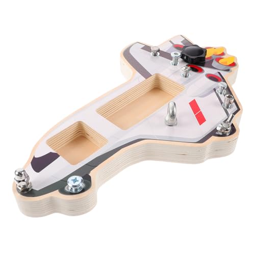 HANABASS Holz Busy Board im Weltraum Design Montessori Lernspielzeug für Fördert Feinmotorik Hand Auge koordination und Kognitive Entwicklung Sicheres Pädagogisches für Jungen und Mädchen von HANABASS