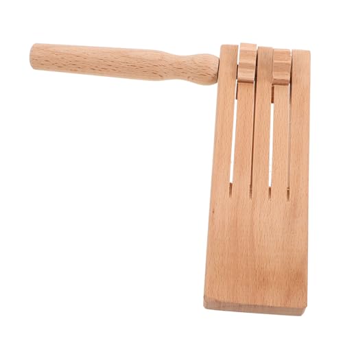 HANABASS Holz Geräuschmacher Drehspielzeug mit Doppelreihen für Musikspielzeug Vorschule Musikinstrument für Spiele Party und Weihnachtsfeiern von HANABASS