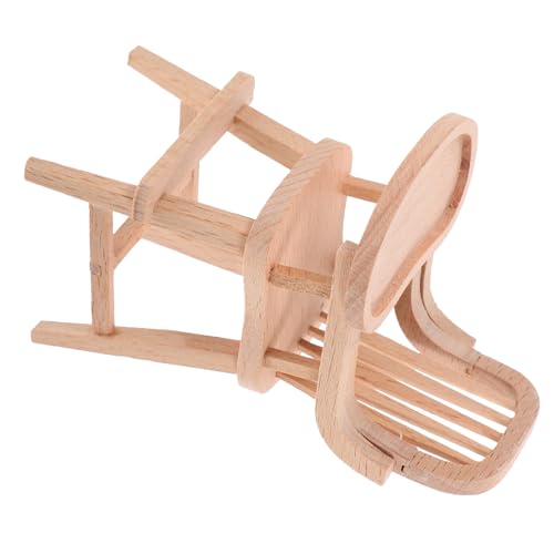 HANABASS Holz Mini Hochstuhl für Puppenhausmöbel Dekorativer Hochstuhl aus Buchenholz Unlackiert Kinderaccessoire für Kreative Spielwelten und DIY Projekte HANABASS Holz Mini Hochstuhl für Puppenhausmöbel Dekorativer Hochstuhl aus Buchenholz Unlackiert Kinderaccessoire für Kreative Spielwelten und DIY Projekte von HANABASS