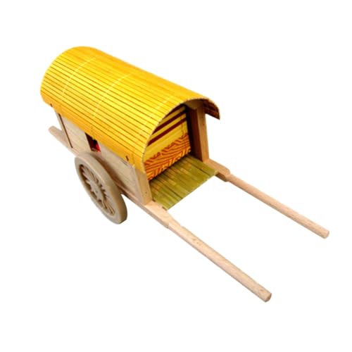 HANABASS Holz Miniatur Antikes Kutschenmodell Retro Design Dekorativer Schreibtisch Schmuck für Haushalt Büro Puppenhaus Deko Geschenk von HANABASS