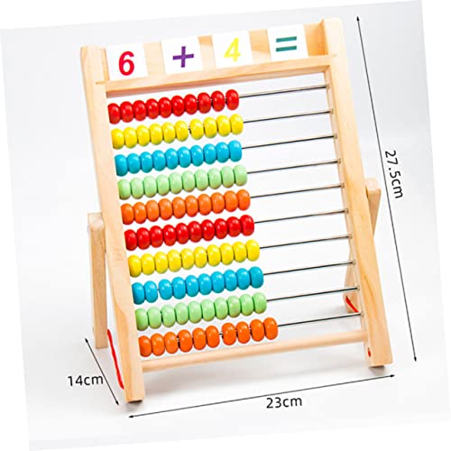 HANABASS Holz Rechenrahmen Rechenhilfe Langlebiges Lernspielzeug für Frühe Mathematik Bildung Ab Jahren Abwaschbar Pädagogisches Rechenwerkzeug für Jungen und Mädchen von HANABASS