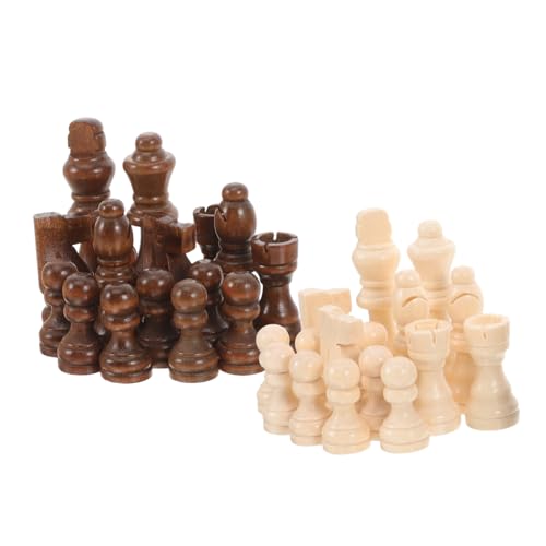 HANABASS Holz Schachfiguren Ersatzset Robustes Holzmaterial Fein Verarbeitet Praktische Schachbrett Zubehörteile für Austausch und Schachunterricht Leicht Tragbar und Vielseitig Verwendbar HANABASS Holz Schachfiguren Ersatzset Robustes Holzmaterial Fein Verarbeitet Praktische Schachbrett Zubehörteile für Austausch und Schachunterricht Leicht Tragbar und Vielseitig Verwendbar von HANABASS