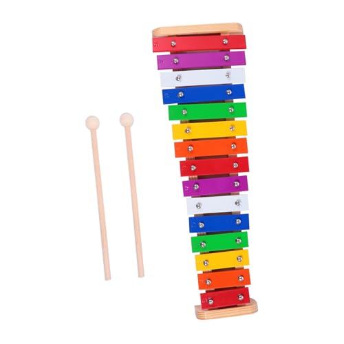 HANABASS Holz Xylophon für Glockenspiel mit Bunten Platten Pädagogisches Musikinstrument von Hand Auge Koordination und Kreativität für Innen von HANABASS