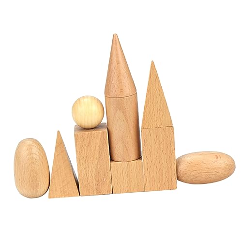 HANABASS Holzbausteine Lustiges Lernspielzeug Geometrie Formen Pädagogisch Kreatives Bauspielzeug für Frühe Jungen Mädchen HANABASS Holzbausteine Lustiges Lernspielzeug Geometrie Formen Pädagogisch Kreatives Bauspielzeug für Frühe Jungen Mädchen von HANABASS