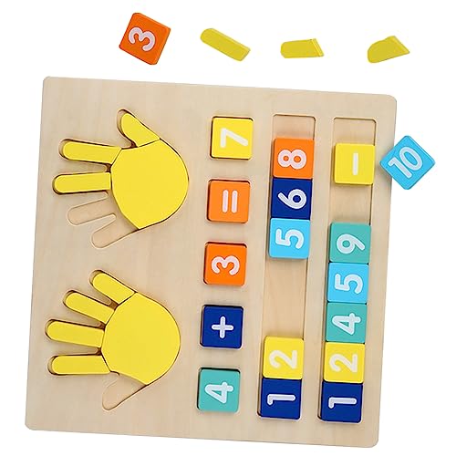 HANABASS Holzlernspielzeug Zahlen Zählen Rechenspielzeug aus Stabilem Holz für Vorschule und Kindergarten Pädagogisches Mathematikspielzeug für Ab Jahren von HANABASS