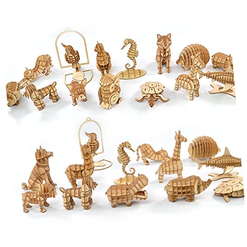 HANABASS Holzpuzzle Flamingo für DIY aus Hochwertigem Holz Fördert Kreativität und Hand Augen Koordination für Mädchen und Jungen von HANABASS