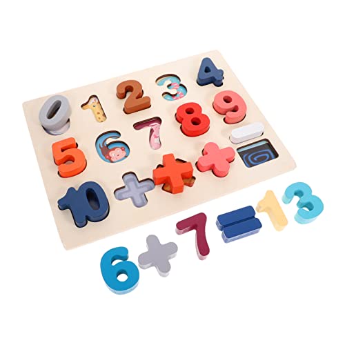 HANABASS Holzpuzzle Spielzeugset für Kleinkinder Mathe Lernspielzeug mit Zahlenpuzzle und Formsortierbrett für Frühe Bildung und Motorische Fähigkeiten von HANABASS