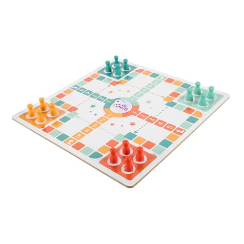 HANABASS Holzschachspiel für Flugschach und Schlangenspiel Platzsparendes Leichtes Brettspielset für Familien Logikspiel und Partyspiel für Mädchen und Jungen von HANABASS