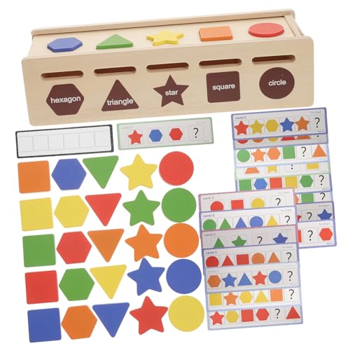 HANABASS Holzspielzeug Farb und Formensortierer für Kleinkinder Ab Jahr Motorikförderndes Lernspielzeug zur Hand Auge Koordination Langlebiges Montessori Sensorikspielzeug von HANABASS