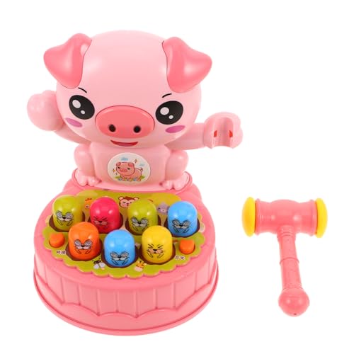 HANABASS Interaktives Whack-Spiel für Kleinkinder Jahre Lernhammer Farbenfrohen Tierfiguren zur Motorischer Fähigkeiten und Kognitiver Entwicklung Pädagogisches Schlagspielzeug für Jungen von HANABASS